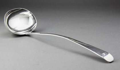 Rare Scottish Provincial Silver Soup Ladle - John Keith, Banff